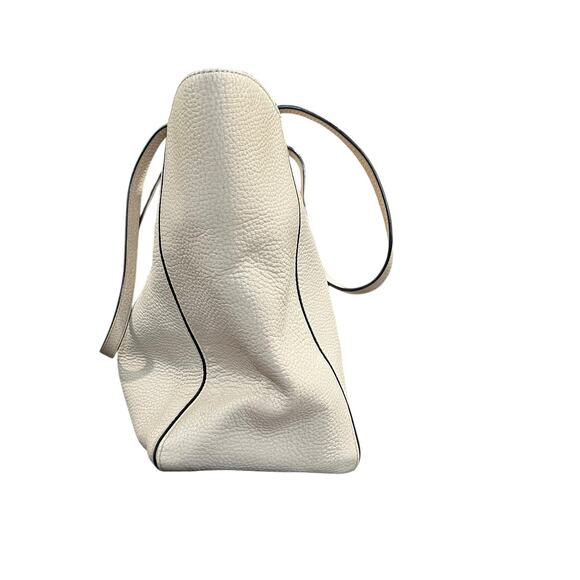 Kate Spade New York Large White Pebbled Leather Tote Shoulder Bag - Picture 4 of 16